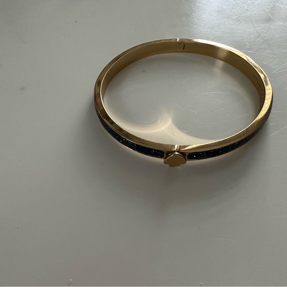 Kate spade hinged bracelet with glitter